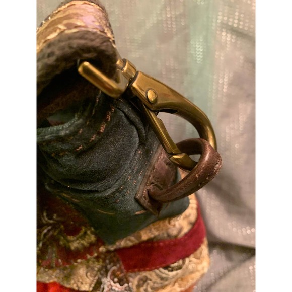 Lucky Brand Y2K Patchwork Velour/Plush/Tapestry Paisleys Hobo Shoulder Bag — H - Picture 4 of 12